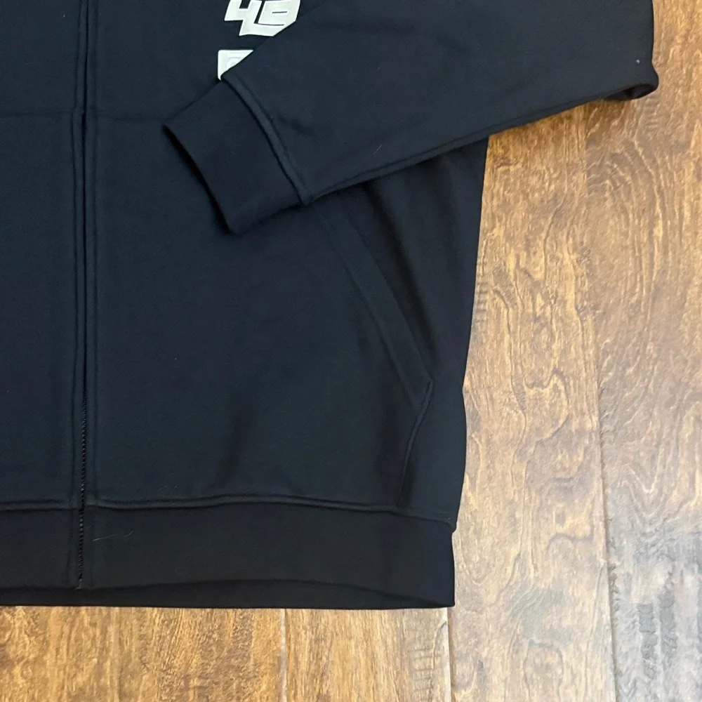 Adidas Black Graphic Logo Jacket With a Hood Size XL - Picture 6 of 16